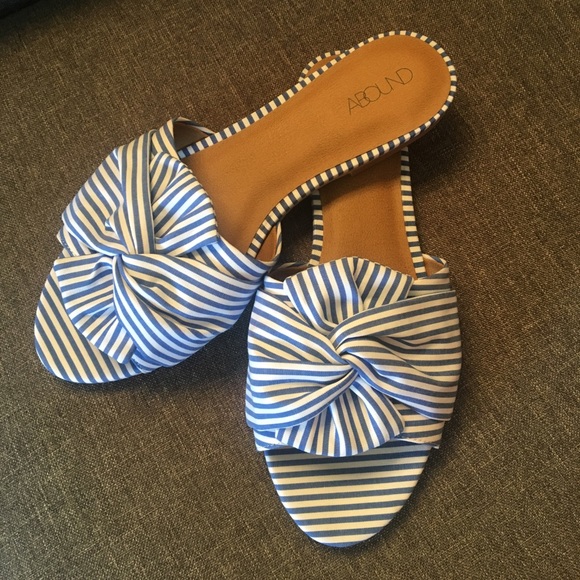 Abound Shoes - Abound stripped slip on sandals